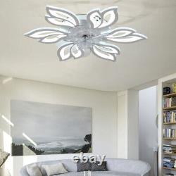 Modern LED Ceiling Fan Light Adjustable LED Wind Flower Shaped with Remote Control