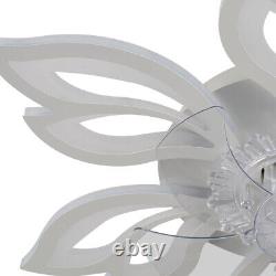 Modern LED Ceiling Fan Light Adjustable LED Wind Flower Shaped with Remote Control
