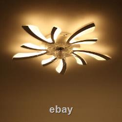 Modern LED Ceiling Fan Light Adjustable LED Wind Room Fan Lamp with Remote Control