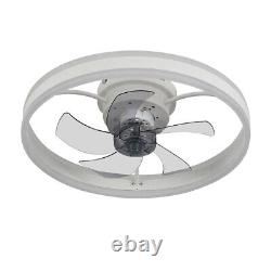 Modern Round Chandelier LED Ceiling Fan Light Dimmable Fan Lamp Bluetooth/Remote