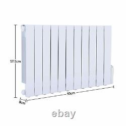Oil Filled Electric Radiator Wall Mounted Panel Heater Thermostat with Timer