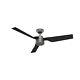 Outdoor Ceiling fan with Wall Control Patio Fan without Lights Cabo Frio Silver