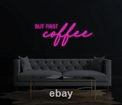 Personalised Custom Neon Sign Night Light LED Coff Shop Store Cafe Time Decor