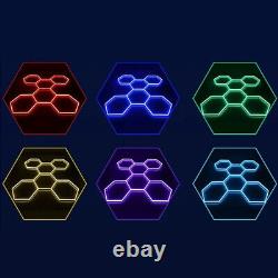 RGB Colour change Hexagon LED Lighting For Gaming Home Workshop Garage DIY