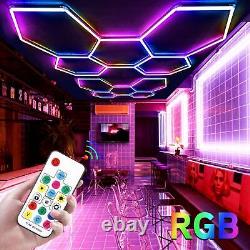 RGB Hexagon LED Garage Light Honeycomb Lights for Workshop Gym Gaming Room Decor