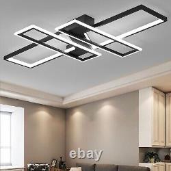 Rectangle Geometric Chandelier LED Colour Changing Dimmable Ceiling Light Remote