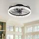 Scandinavian Circle Crystal Ring LED Ceiling Light 2in1 Celing Fan Lamp Dimmable