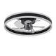 Simple Round Ceiling Fan Light Dimmable Lamp With Remote Control & Bluetooth APP