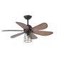 Small Ceiling fan with Light Chicago Black Walnut 36 91 cm Fan with Remote