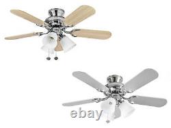 Small Ceiling fan with Light Kit 91 cm Ceiling Close to Ceiling fan Flush mount