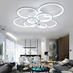 Surface Mount Ceiling Lighting Lamp Circle Rings Modern Led Chandelier Bedroom