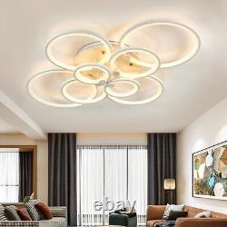 Surface Mount Ceiling Lighting Lamp Circle Rings Modern Led Chandelier Bedroom