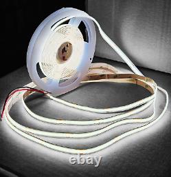 UK LED COB Tape Strip Light Super Bright Dotless with Plaster In Channel Mount