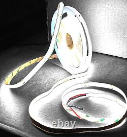 UK LED COB Tape Strip Light Super Bright Dotless with Plaster In Channel Mount
