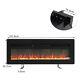Wall Mounted/Standing Electric Fire Place LED Flame Fire Heater Remote Control