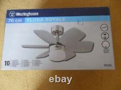 Westinghouse Flora Royal ceiling fan 76cm 30, 78788, chrome, white new in box