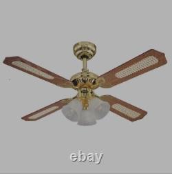 Westinghouse, Princess Trio, 42in/105cm, Ceiling Fan Polished Brass, WITH Remote