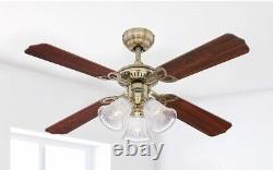 Westinghouse, Princess Trio, 42in/105cm, Ceiling Fan Polished Brass, WITH Remote