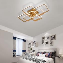 XEMQENER Modern LED Ceiling Light with 8 Squares, 152W Flush Mount Pendant Light